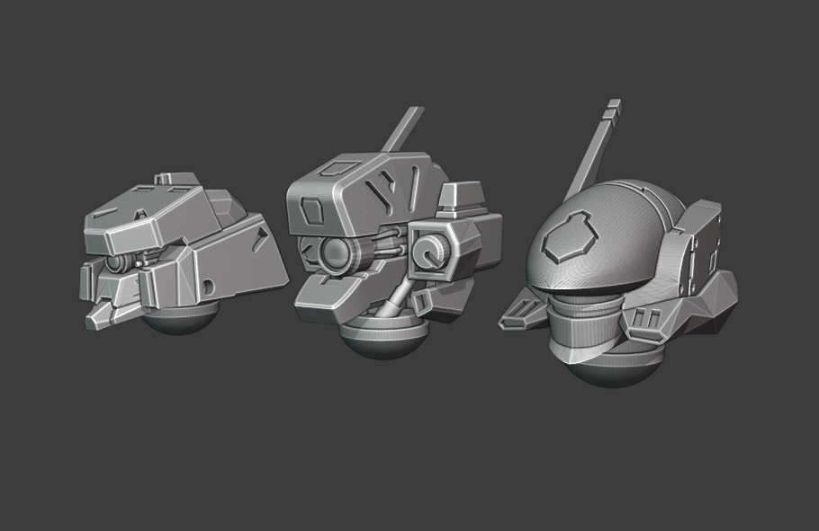 Free STL file Tau Crisis suit alternative heads Armored Core 🔨・3D